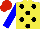Silk - Yellow, black spots, blue sleeves, red cap