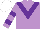 Silk - Mauve, purple chevron, hooped sleeves, white cap