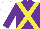 Silk - Purple, yellow crossbelts, white cap