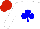 Silk - White, blue shamrock, red cap