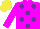 Silk - Magenta, purple spots, yellow cap