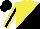 Silk - Yellow and black triangles, black stripe on yellow sleeves, black cap