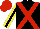 Silk - Black, red crossbelts, black stripe on yellow sleeves, red cap