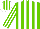 Silk - light green, white stripes, white sleeves, light green stripes, white cap, light green stripes