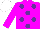 Silk - Magenta, purple spots, white cap
