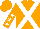 Silk - Orange, white crossbelts, white stars on orange sleeves, orange cap