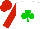 Silk - white, green shamrock, red sleeves and cap