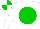 Silk - white, green disc, quartered cap