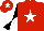 Silk - Red, white star, black sleeves, white diabolo, red cap, white star