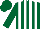 Silk - Dark green & white stripes, dark green sleeves & cap
