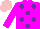 Silk - Magenta, purple spots, pink cap