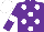 Silk - Purple, white spots, purple sleeves, white armbands, white cap
