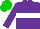 Silk - purple, white hoop, green cap