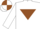 Silk - White, Brown inverted triangle, quartered cap