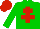 Silk - Big-green body, red cross of lorraine, big-green arms, red cap