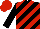 Silk - Black, red diagonal stripes, black sleeves, red cap
