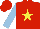 Silk - Red, yellow star, light blue sleeves, red cap