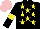 Silk - Black, yellow stars and armlets, pink cap