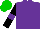 Silk - Purple, black sleeves, purple armlets, green cap