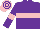 Silk - Purple, pink hoop and armlets, pink and purple hooped cap