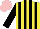 Silk - Yellow and black stripes, black sleeves, pink cap