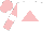 Silk - White, pink triangle, pink sleeves, white armbands, pink cap