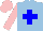 Silk - Light blue, blue cross, pink sleeves, pink cap