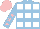 Silk - Light blue and white squares, pink stars on light blue sleeves, pink cap
