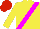 Silk - Yellow, magenta sash, red cap