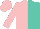 Silk - Pink and turquoise halved