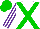 Silk - White, green crossbelts, white, purple stripes sleeves, green cap