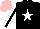 Silk - Black, white star, white sleeves, black stripe, pink cap