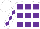 Silk - White, purple squares, purple diamonds on sleeves