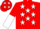 Silk - Red, White stars, halved sleeves and stars on cap