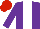 Silk - Purple, white stripe, red cap