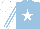 Silk - Light blue, white star, striped sleeves, white cap