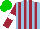 Silk - Light blue, maroon stripes, maroon sleeves, white armbands, green cap