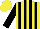 Silk - Yellow and black stripes, black sleeves, yellow cap