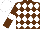 Silk - Brown, white diamonds, brown sleeves, white armbands, white cap