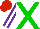 Silk - White, green crossbelts, white stripe on purple sleeves, red cap