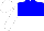 Silk - blue and white halved horizontally, white sleeves, white cap