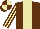 Silk - Brown, beige stripe, beige and brown striped sleeves, brown and beige quartered cap