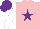 Silk - Pink, purple star, white sleeves, purple cap