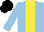 Silk - Light blue, yellow stripe, black cap