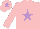 Silk - Pink, mauve star, mauve star on cap