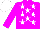 Silk - Magenta, white stars, white cap