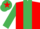 Silk - Red, Emerald Green stripe and sleeves, Emerald Green cap, Red star