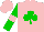 Silk - Pink, green shamrock, pink hoop on green sleeves