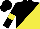 Silk - Black, yellow triangles, black sleeves, yellow armbands, black cap