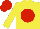 Silk - Yellow, red ball, yellow sleeves, red cap